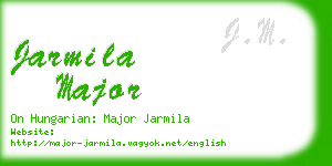 jarmila major business card